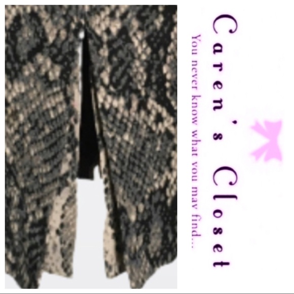 Tahari Leopard Print Double Slit Pencil Skirt - Picture 6 of 6